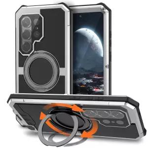 Tiwikunx 삼성 갤럭시 S26 울트라 메탈 케이스, 야외 알루미늄 메탈 고릴라 유리 충격 방지 밀리터리 튼튼