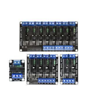 1-8 채널 SSR 릴레이 모듈 Arduino용 퓨즈 5V/12V/24V 저수준 트리거 G3M 호환B-202P 240V 2A