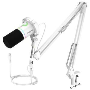 Maono PD200XS 다이나믹 마이크 XLR/USB 듀얼 모드 팟캐스트 마이크(Maonolink 소프트웨어 및 녹음용 게인