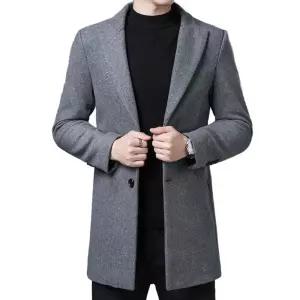 남성반코트 남자 겨울 3475 코트 모직 하프 정장 아우터 울