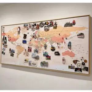 세계지도 타공판마그넷 자석 대형세계지도 지도