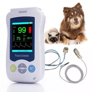 네츠키 수의학 맥박 산소 측정기 - 고양이 개 작은 동물의 SpO2 및 체온 모니터링을 위한 휴대용