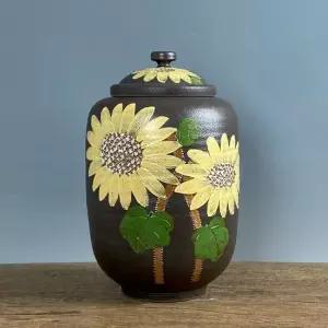 분청 흑해바라기 10kg 쌀독 잡곡통 현관 소금 항아리