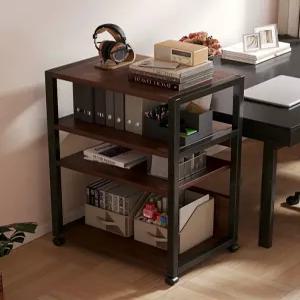 컴퓨터 본체 선반 이동식  다이 데스크탑 거치대 프린터 정리 원목 본체받침대