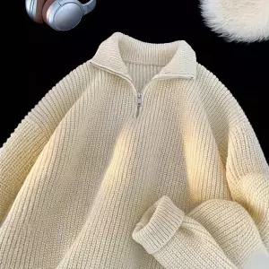 남자 댄디 집업 니트 퓨어 반 스웨터 추동 루즈 빈티지 커플 코디 코트 SPO마켓4