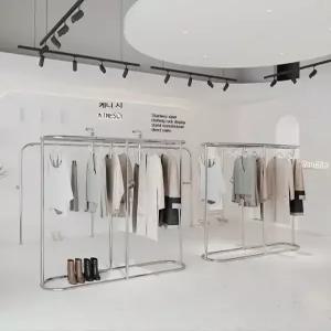 원형 업소용 봉 옷걸이 행거 철제 프레임 대형 스텐