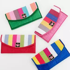 색동 누빔 장지갑 새해 명절 기념 세뱃돈 오방색 자수 용돈 봉투 한국 전통 파우치 선물