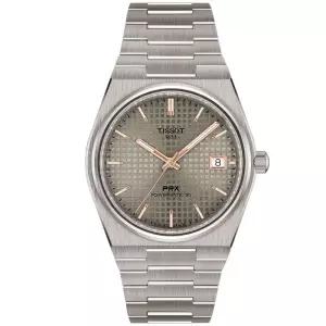 Tissot 티쏘 PRX 티타늄 38mm 무연탄 다이얼 남성용 시계 T1378074406100 636599