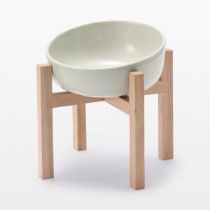 반려동물 도자기 밥그릇 원목 그릇대 푸들 고양이그릇 물사발 강아지그릇 비스듬히 사발