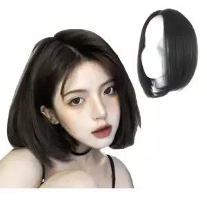 여자 고열사 스타일 단발 통가발 블랙 고품질 시스루 WFG8PMV