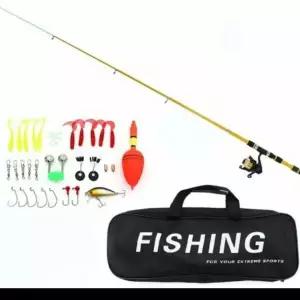 낚시 피싱 루어 릴 낚싯대 세트 (옐로우) DP75374