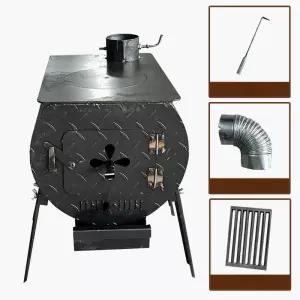 거꾸로타는 난로 화목난로 별장 스토브 연통 주물 나무 펠렛