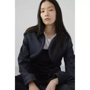 자라 ZARA ZW 컬렉션 데님 볼레로 자켓 재킷 - 블루