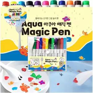 아쿠아 매직펜 11색+스푼포함 욕조놀이 그림물놀이
