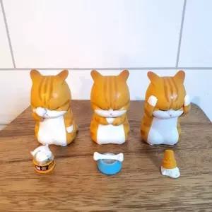 고민하는 고양이 피규어 인테리어 촬영소품