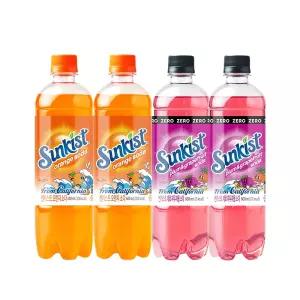 썬키스트 오렌지 소다 600ml24개 + 제로 자두자몽 소다 600ml24개1세트