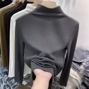 벨벳 긴팔 하프넥 반목티 터틀넥 겨울 이너티 반폴라