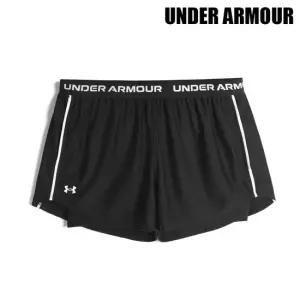 언더아머 여성 반바지 UA 테크 플레이 업 투인원 쇼츠 블랙 1389895-001