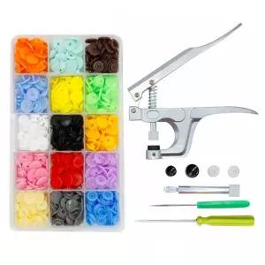 티단추 기구 세트 똑딱이 단추 달기 스냅단추 펀치