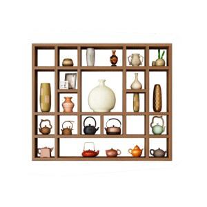 샤크팡 레트로 호환 찻장 그릇장식장 찻잔진열장 원목 옛날 머그
