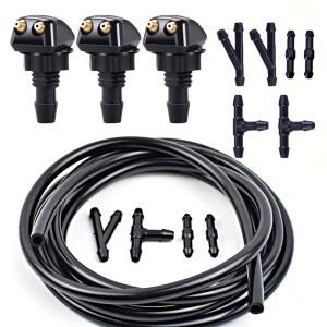 윈도우 브러쉬 차량용 와이퍼 범용 자동차 스프레이 파이프 조인트 키트 앞 유리 워셔액 호스 블레이드 제트 노즐 물 유체 튜브 커넥터 교체