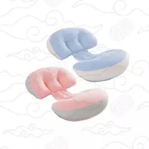 임산부쿠션 태아보호 수유베개 출산준비 산모전용 바디필로우 복부지지 허리받침 코듀로이 핑크블루