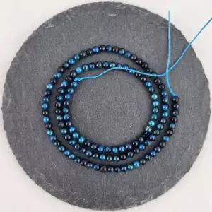 비즈팡 [J2-200-03]원석라운드 3mm 컬러호안석A급 블루호안석 ,반줄