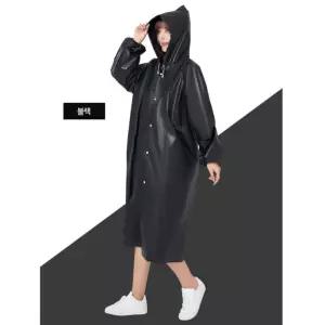 비옷 우비 블랙 EVA 남녀공용 레인코트 배달