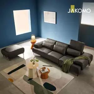 [무이자60][자코모] 비엔토 하이 3.5인 기능.성 슈렁큰 천연면피 소가죽 소파+스툴