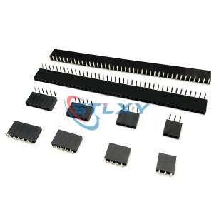 Stlxy 10PCS 1X/2/3/4/5/6/8/10/40 핀 단일 행 직각 암 헤더 2.54MM 피치 스트립 커넥터 소켓 3p/4p/6p/8p/
