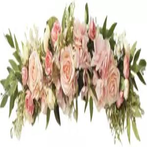 피를라 25.6인치 인조 장미 모란 꽃 스웨그 현관 아치 갈랜드 수국 유칼립투스 웨딩 집 벽 장식을 위한