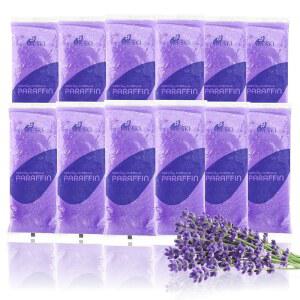 TP 플라스틱 파라핀 왁스 리필 12팩, 손 및 발 스파용 라벤더 향 비드, 건조한 피부를 위한 보습 왁스, 근육 이완 수분 공급, 목욕 기계와 호환 가능