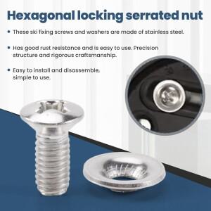 스노우보드 바인딩 나사 세트 장착 4 개 및 와셔 포함