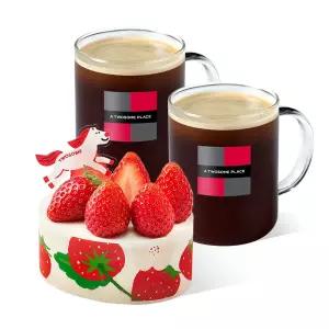 [투썸] 생딸기듬뿍우유생크림(쁘띠)+아메리카노R 2잔