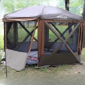 육각텐트 캠핑 차박 텐트 캠핑용텐트 그늘막 도킹텐트 인용 이중