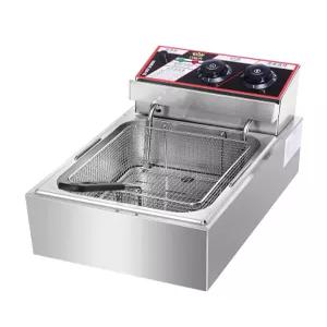 전기 업소용 델키 윤식당 13l 뎀뿌라 튀김기 기계 스테인레스 1구