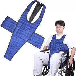 포켓이 있는 조절식 휠체어 안전벨트 노약자 및 장애인용 미끄럼 방지 하네스 조끼 통기성 옥스포드 원단