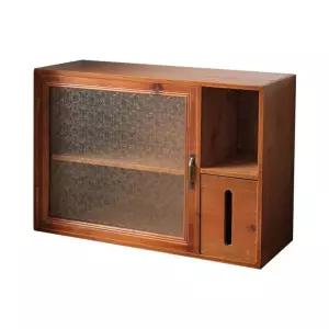 엔틱 원목 주방 장식장 미닫이 그릇장 미니찬장 빈티지