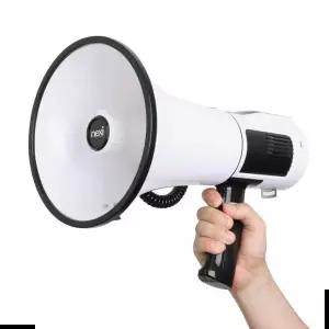 싸이렌 메가폰 충전식 확성기 녹음 마이크 사이렌 80W