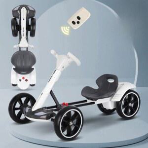 리모컨 원격조종 4륜 연장형 아기전동차 자율주행 투휠 사륜구동 노란색 8호 1인용