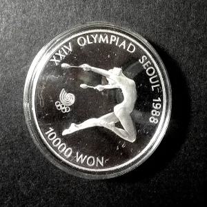 한국은행 1988년 서울 올림픽 대회 5차 기념주화 리듬체조 은화