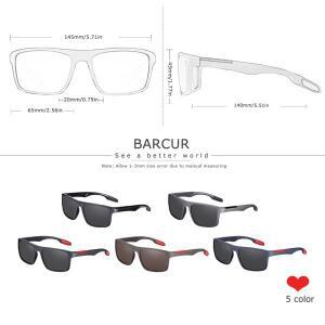 BARCUR 편광 선글라스 남자 TR90 초경량 빈티지 여성용 Square Eyewear oculos lunette de soleil femme
