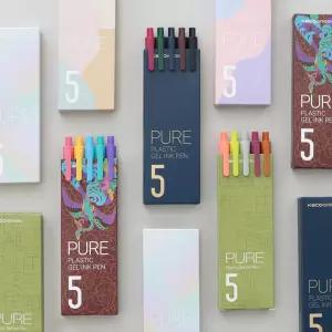 카코 KACO 퓨어 에디션 젤펜 볼펜 5종 세트 (컬러심)