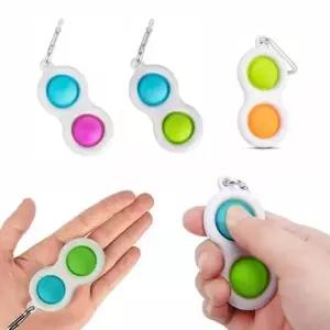 심심풀이로 톡톡 누르는 푸쉬팝 열쇠고리 4개