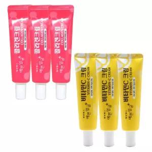 예쁜얼굴 콜라겐크림 25ml 3개+비타민c크림 25ml 3개(총6개)/약국 화장품 휴대용