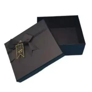 블랙 리본 선물 상자 포장 박스 답례품 중형 20x18