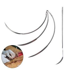 스테인리스 스틸 동물 수의학 수술 봉합 바늘, 돼지 소 양 농사 도구, 실 없는 봉지 당 10 개