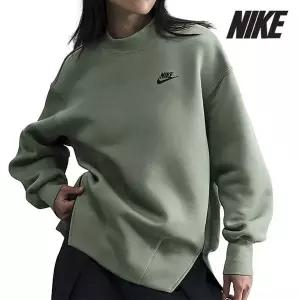 나이키 여성용 긴팔티 /a5- FV8042-370 / 우먼스 테크 플리스 오버사이즈 크루넥 스