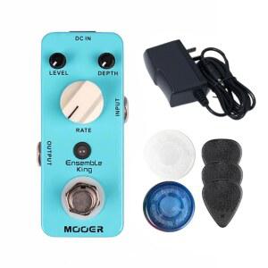 MOUER 앙상블 킹 기타 아날로그 코러스 페달, 9V 300mA 전원 공급 장치, 풋스위치 토퍼, 픽스