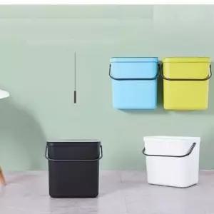 고품질 재활용 쓰레기통 블랙 7L 가정용 분리수거함 소형 (WFKG2V9)